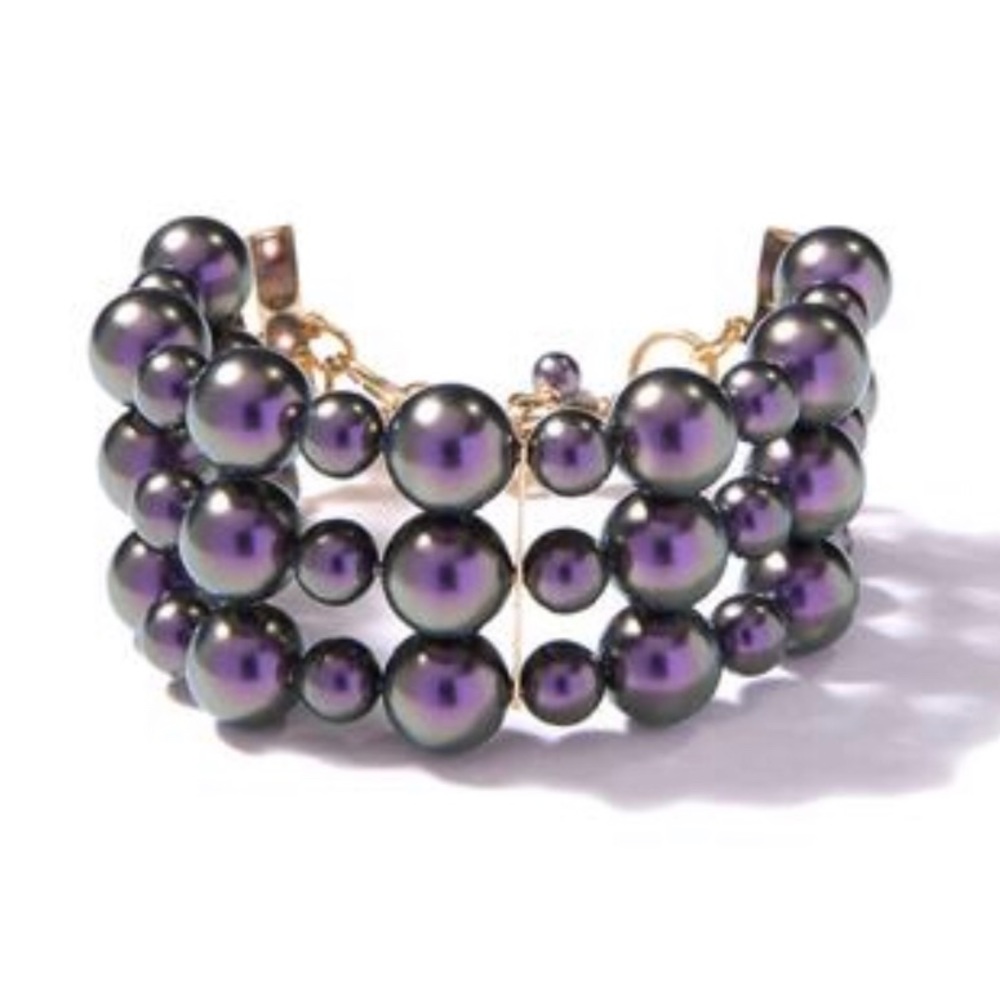 NWT: RARE! Venessa Arizaga Plum Cuff Bracelet